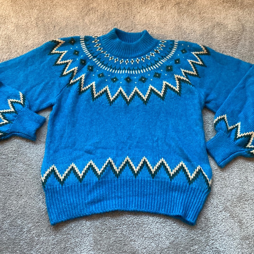 Blue nordic sweater